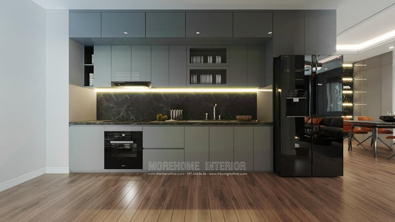 Mẫu tủ bếp gỗ công nghiệp đẹp phù hợp với mọi căn hộ chung cư Tủ bếp đẹp, sang trọng và đẳng cấp