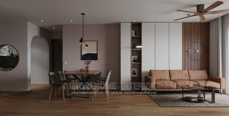 Không nội thất phòng khách đầy ấn tượng với lối thiết kế sang trọng